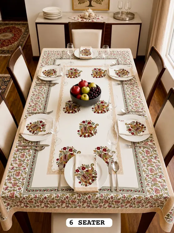 Mor Mahal Table Runner Set