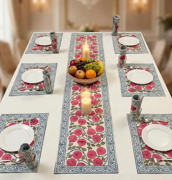 Gulmohar Table Runner Set